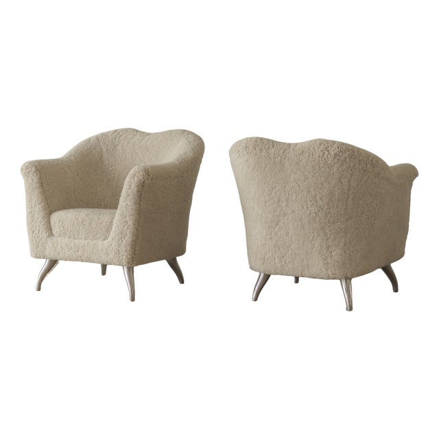 Vintage Lounge Chairs by Gubi Olsen, 1980s, Set of 2 For Sale