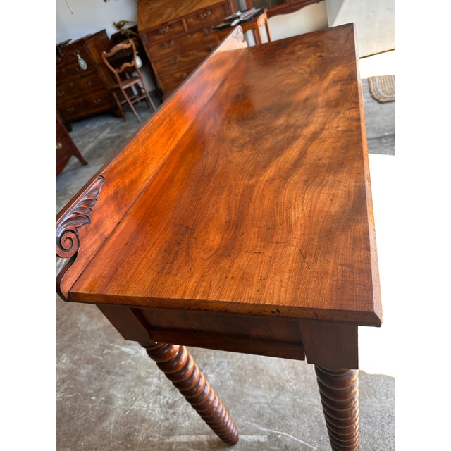 Late 19th Century Victorian Mahogany Console With Bobbin Legs For Sale - Image 15 of 15