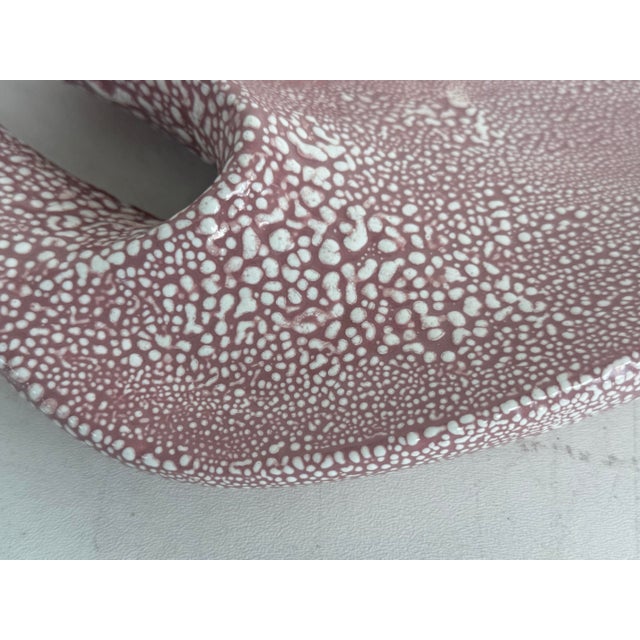 Vintage 1950's Midcentury Biomorphic California Pottery Center Piece Some texture