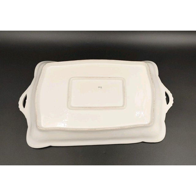 White Late 19th Century CFH Charles Field Haviland Limoges Tray Floral Gold Gilt Victorian Hand Painted For Sale - Image 8 of 12