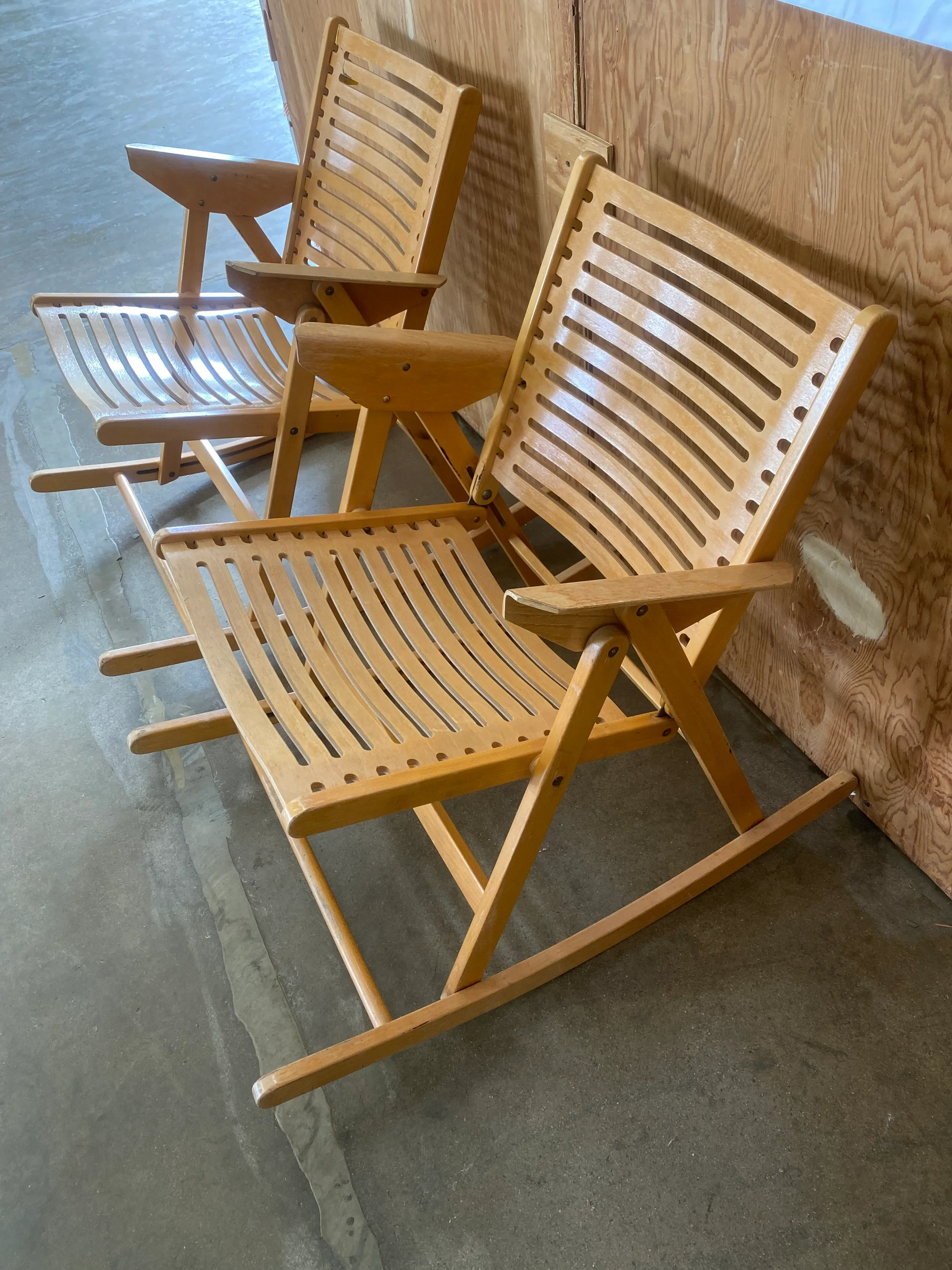 1970s Stol, Rex, Set of Folding, Rocking Lounge Chairs by Niko