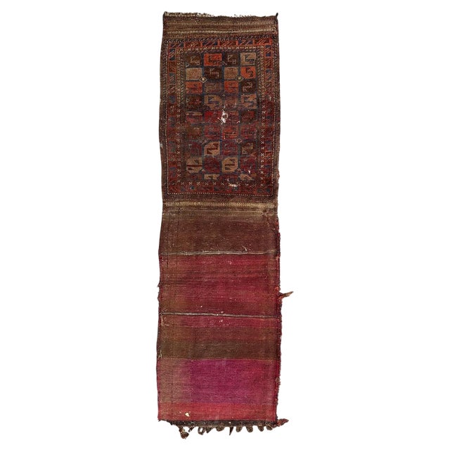 Antique Distressed Turkmen Tribal Rug, 1890s For Sale