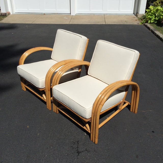 MidCentury Bamboo Club Chairs Chairish