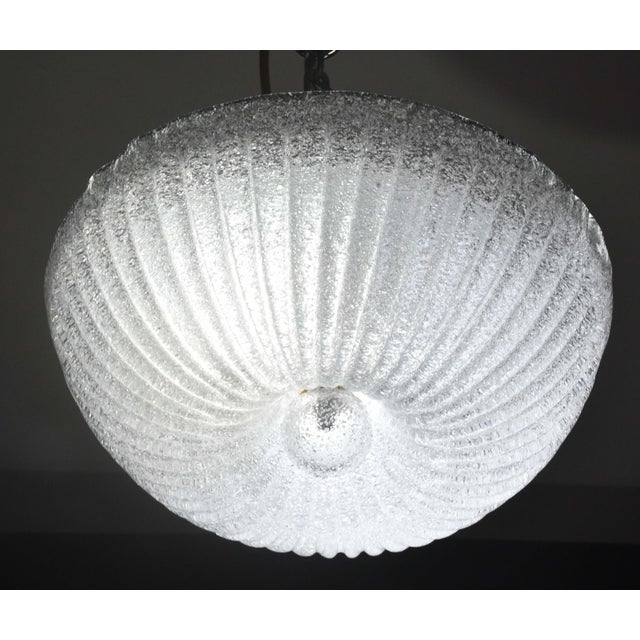 Italian Midcentury Murano Glass Flush Mount Light Barovier Style, 1970s For Sale - Image 9 of 13
