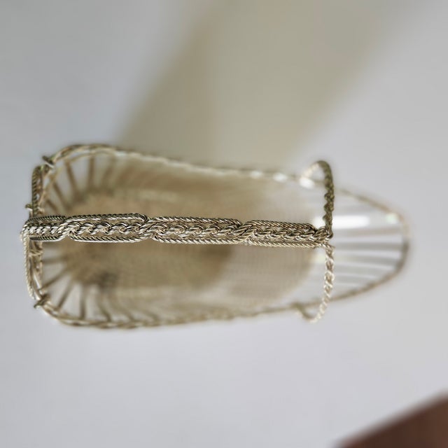 Traditional Vintage France Wine Caddy Bottle Holder in Woven Design For Sale - Image 3 of 6