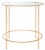 Goldenrod Kolby Round Glass Side Table - Polished Gold Frame/Clear Glass Top For Sale - Image 8 of 8