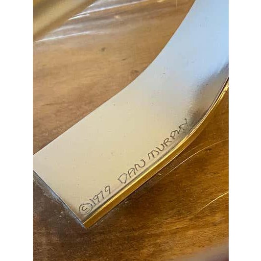 Dan Murphy Dan Murphy Aluminum Sculpture, Mid-Century Modern, Lucite Base, 1979 For Sale - Image 4 of 8