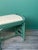 1970s Palm Beach Style Green Lacquered Bench With Floral Upholstery For Sale - Image 10 of 10