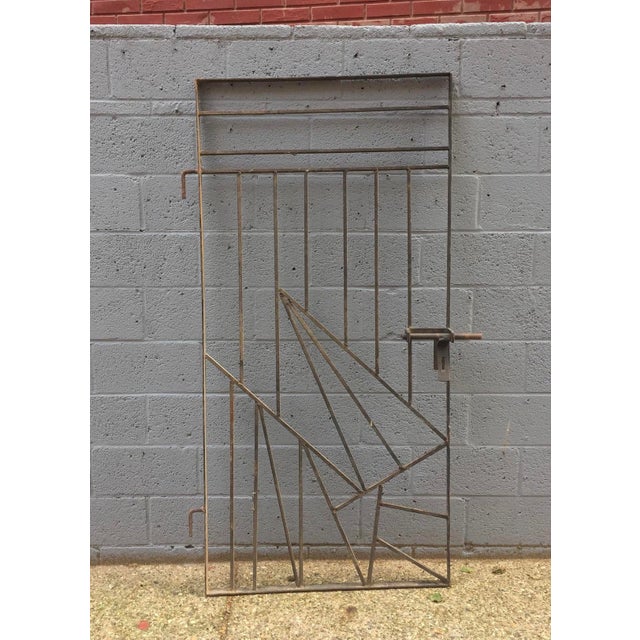 1950s Mid Century Modern Custom Iron Gate | Chairish