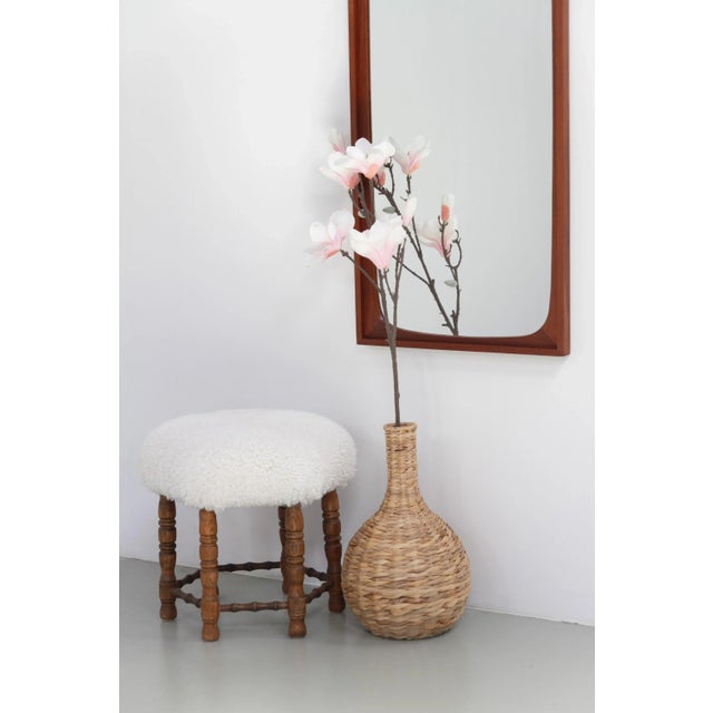 Large Mid-Century Modern Danish Teak Mirror, 1960s For Sale - Image 12 of 18