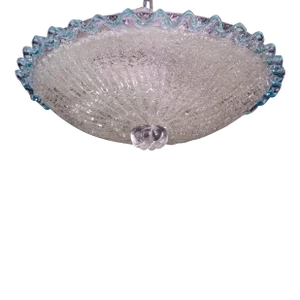 Italian Blue Glass Ceiling Fixture by Barovier & Toso, Murano, 1960