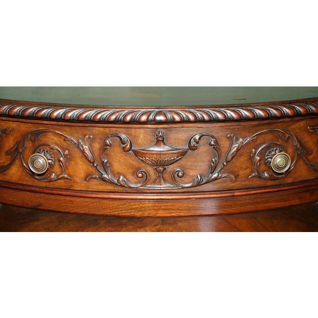 19th Century Antique Victorian Flamed Hardwood Demi Lune Sideboard, 1880 For Sale - Image 5 of 18
