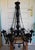 1990s Black Baroque Chandelier in Polymer with Crystal Drops, 1990s For Sale - Image 5 of 18
