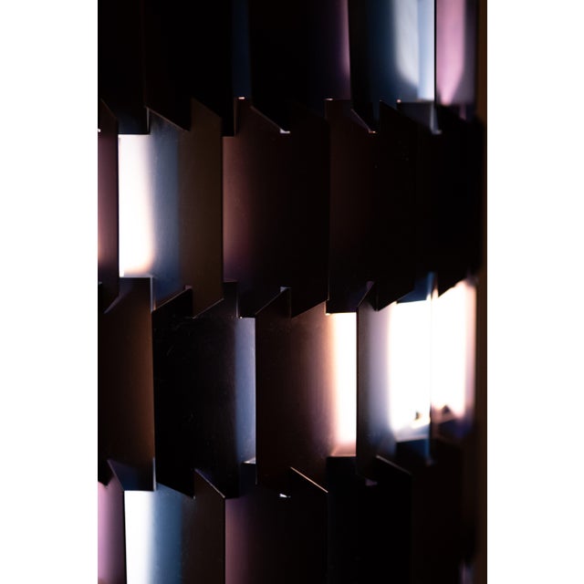 Silver and Blue Facet Pendant by Louis Weisdorf for Lyfa, Denmark, 1960s For Sale - Image 6 of 12