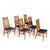 Set of Six Restored Mid-Century Oak Slat-Back Dining Chairs, Walnut For Sale - Image 15 of 18