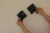 Pair of Vintage Metal/Brass Swedish Verdigris Sconces Both sconces are in very good condition Dimensions: Height 15 cm,...