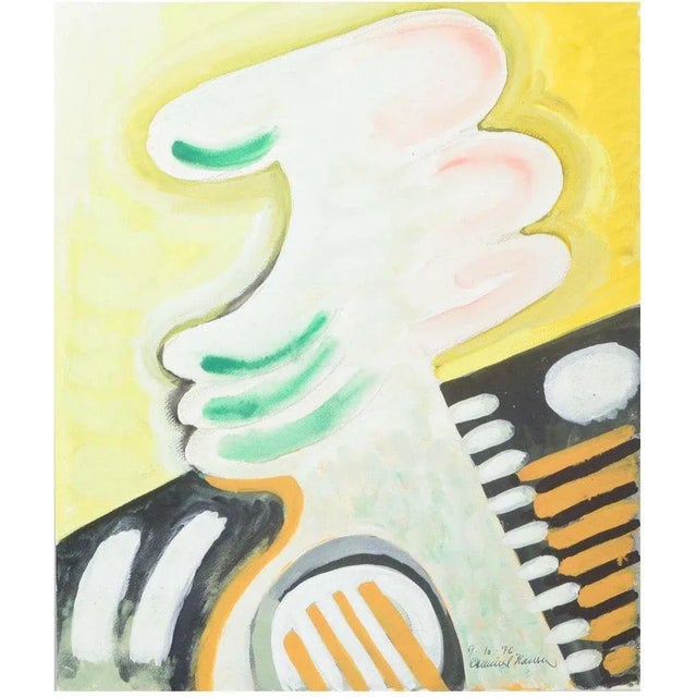 1970s Osmund Hansen, Abstract Composition, 1976, Gouache on Paper For Sale - Image 5 of 5