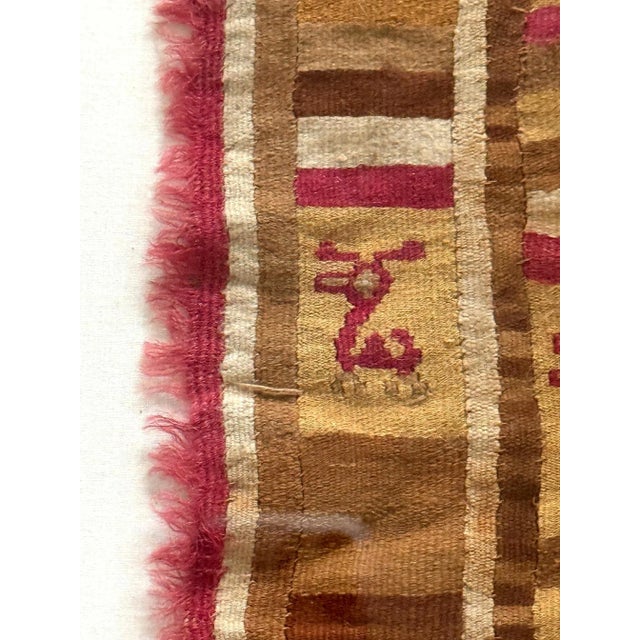 Tribal 15th Century & Earlier Framed Finely Woven Pre-Columbian Pictorial Textile Chimu Musuem Quality For Sale - Image 3 of 12