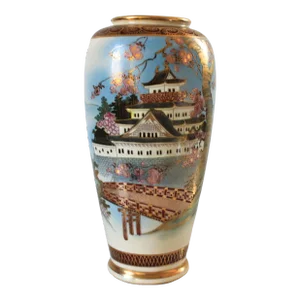 Vintage Signed Japanese Satsuma Vase