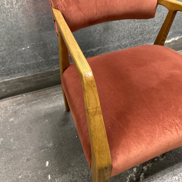 Four Hands Tyler Armchair, Auburn Velvet For Sale In San Francisco - Image 6 of 12