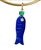 Contemporary Perfect Poisson Lapis Pendant With Emerald, Diamond & 14k Gold For Sale - Image 3 of 11