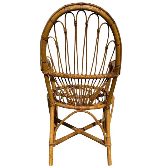 Vintage Armchairs in Rattan, 1970s, Set of 3 For Sale - Image 9 of 10