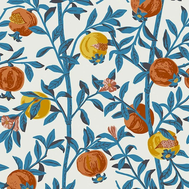 Sample - Borastapeter Granatapple Wallpaper in Persimmon For Sale