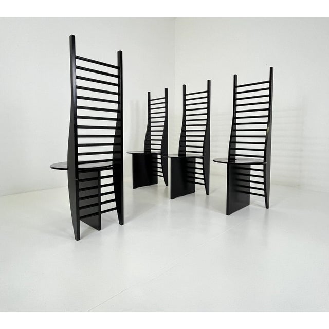 1980s Vintage Sculptural Chairs, 1980, Set of 4 For Sale - Image 5 of 18