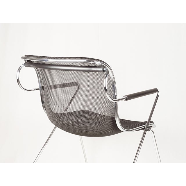 Metal Penelope Armchair in Black and Chrome-Plated Metal by C. Pollock for Anonima Castelli, 1982 For Sale - Image 7 of 14