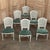 Early 20th Century Set of Six Neoclassical Painted Swedish Chairs With Caned Backs & Mohair Seats For Sale - Image 5 of 15