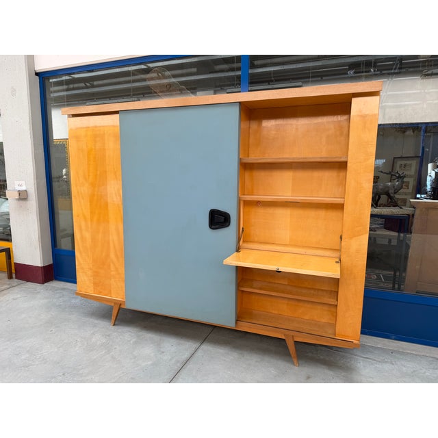 Wood Wardrobe attributed to Gio Ponti, 1950s For Sale - Image 7 of 12