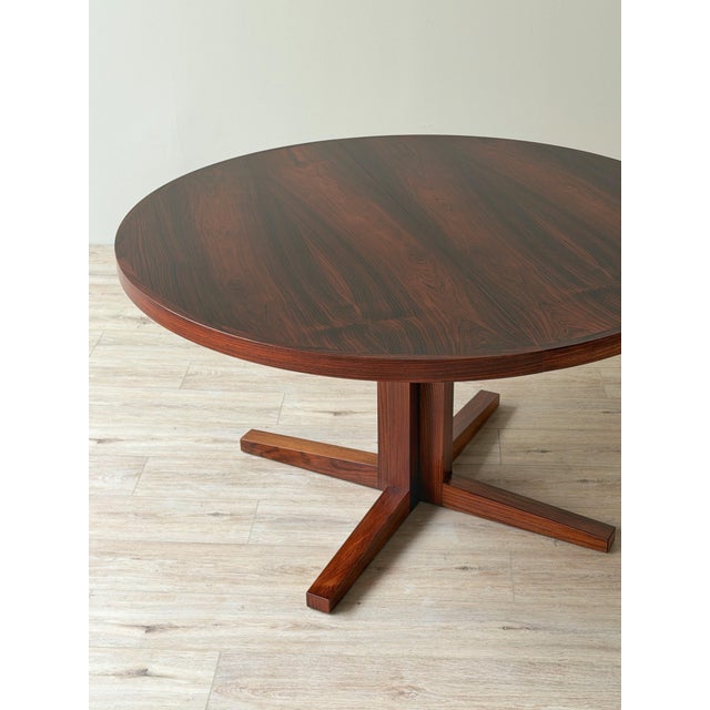 Mid-Century Modern Danish Modern Rosewood Extension Dining Table by Heltborg Møbler, Attributed to John Mortensen For Sale - Image 3 of 12