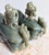 2 Antique Chinese Dragon Celadon Jade Vessels Custom Stands Qing Republic Era For Sale - Image 4 of 12