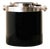 Vintage Champagne Cooler in Black Lacquer and Silver Metal by Fleuron for Christofle, 1970s For Sale