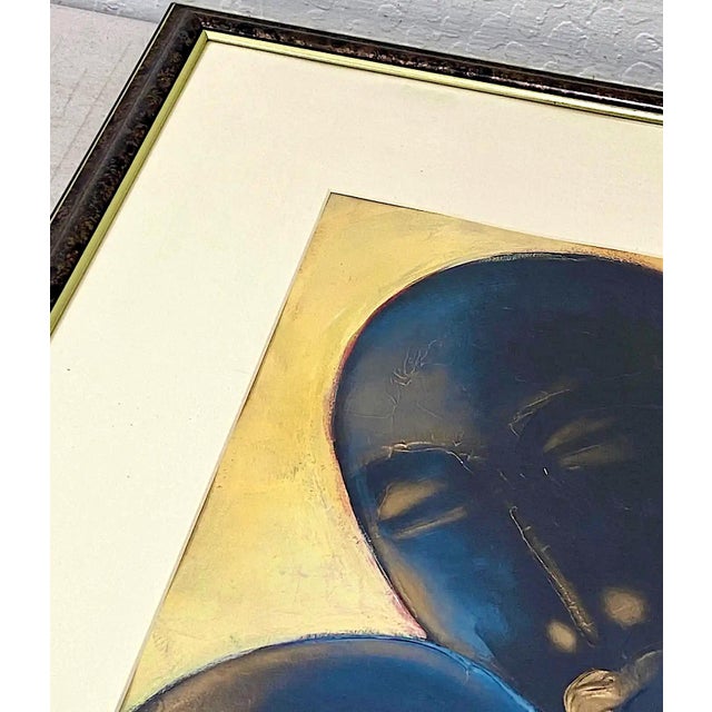 Paper Maurice Evans Original Mixed Media Portrait 20th Century For Sale - Image 7 of 11