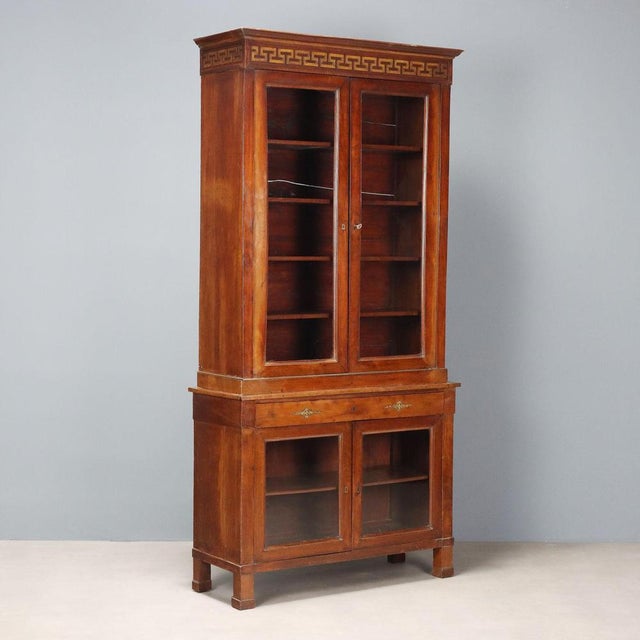 Empire Walnut Display Cabinet For Sale - Image 12 of 12