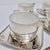 Ceramic Art Deco Silver-Plated Argentor Tea Set with Karlsbad Porcelain Liners, 1930s, Set of 20 For Sale - Image 7 of 18