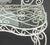 Metal Modern White Painted Wrought Iron Vanity and Stool For Sale - Image 7 of 13