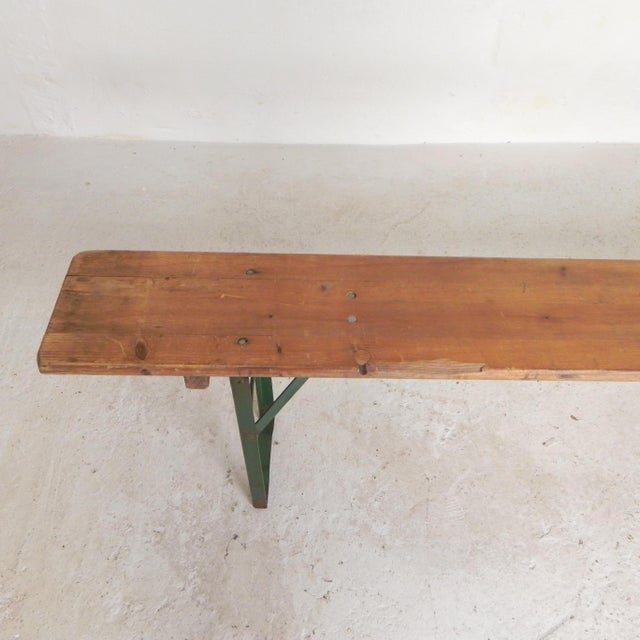 Wood Vintage Folding Bench, 1960s For Sale - Image 7 of 18