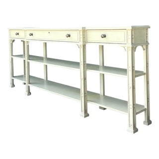 Vintage Stanley Painted Wood Console Table For Sale