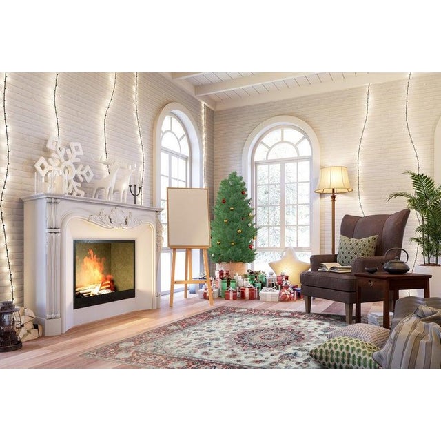 8x10 Ivory Hand-Knotted Wool Silk Rosette Centerpiece Traditional Carpet Rug For Sale In New York - Image 6 of 6