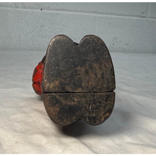 Metal Antique Original Early 1900's Uncle Moses Cast Iron Coin Still Bank Americana For Sale - Image 7 of 12