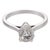 This elegant vintage diamond engagement ring is a timeless 1990’s design, centered by a GIA-certified antique pear cut...