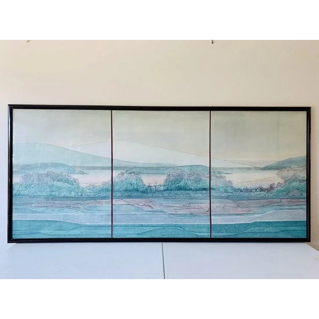 Impressionist Renata Zerner "Big Country" Triptych 1986, Ap For Sale - Image 3 of 11