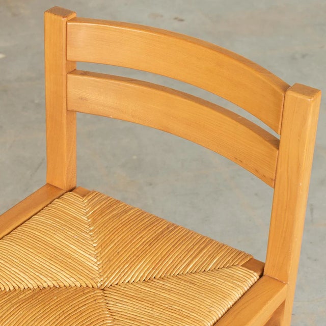 Wood French Wood and Woven Chairs by Maison Regain, Set of 4 For Sale - Image 7 of 11