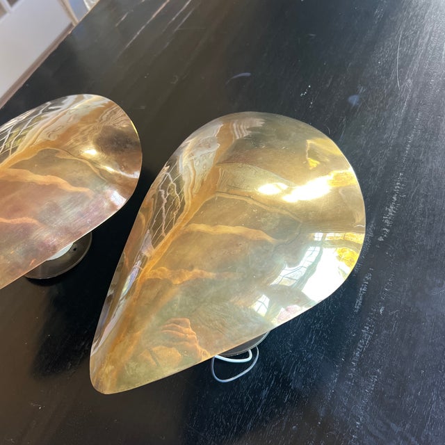 Mid-Century Modern Mid Century Modern Brass Wall Sconces- Pair For Sale - Image 3 of 7