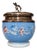 19th Century Opaline Glass and Silver Dressing Jar For Sale