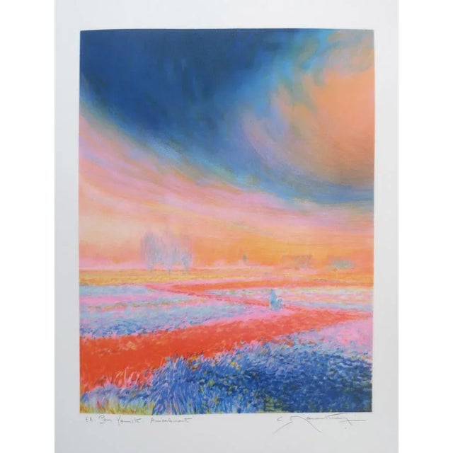 Claude Manoukian, Sunset, Lithograph For Sale - Image 4 of 4