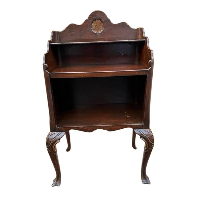 Antique Rococo Style Mahogany Bookstand Side Table For Sale