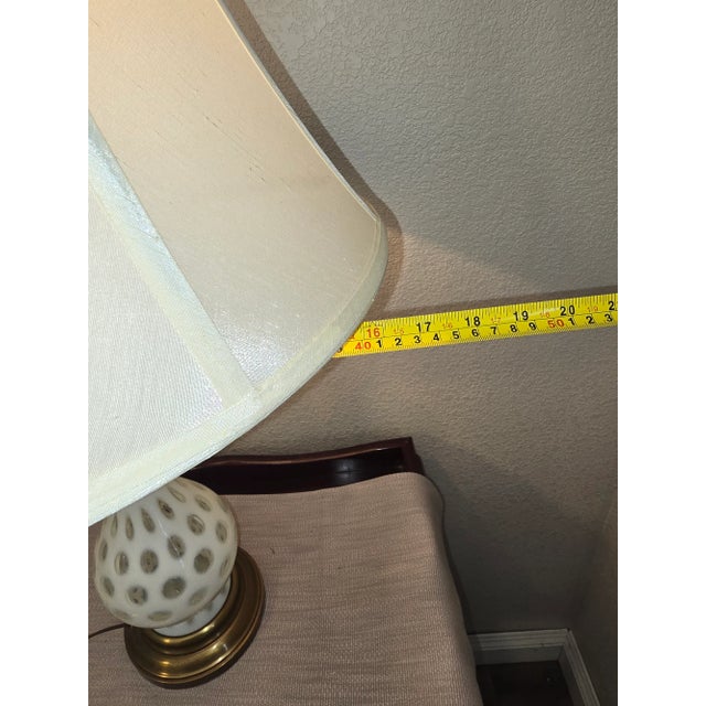Vintage White Coin Dot Coin Dot Lamp For Sale - Image 11 of 13